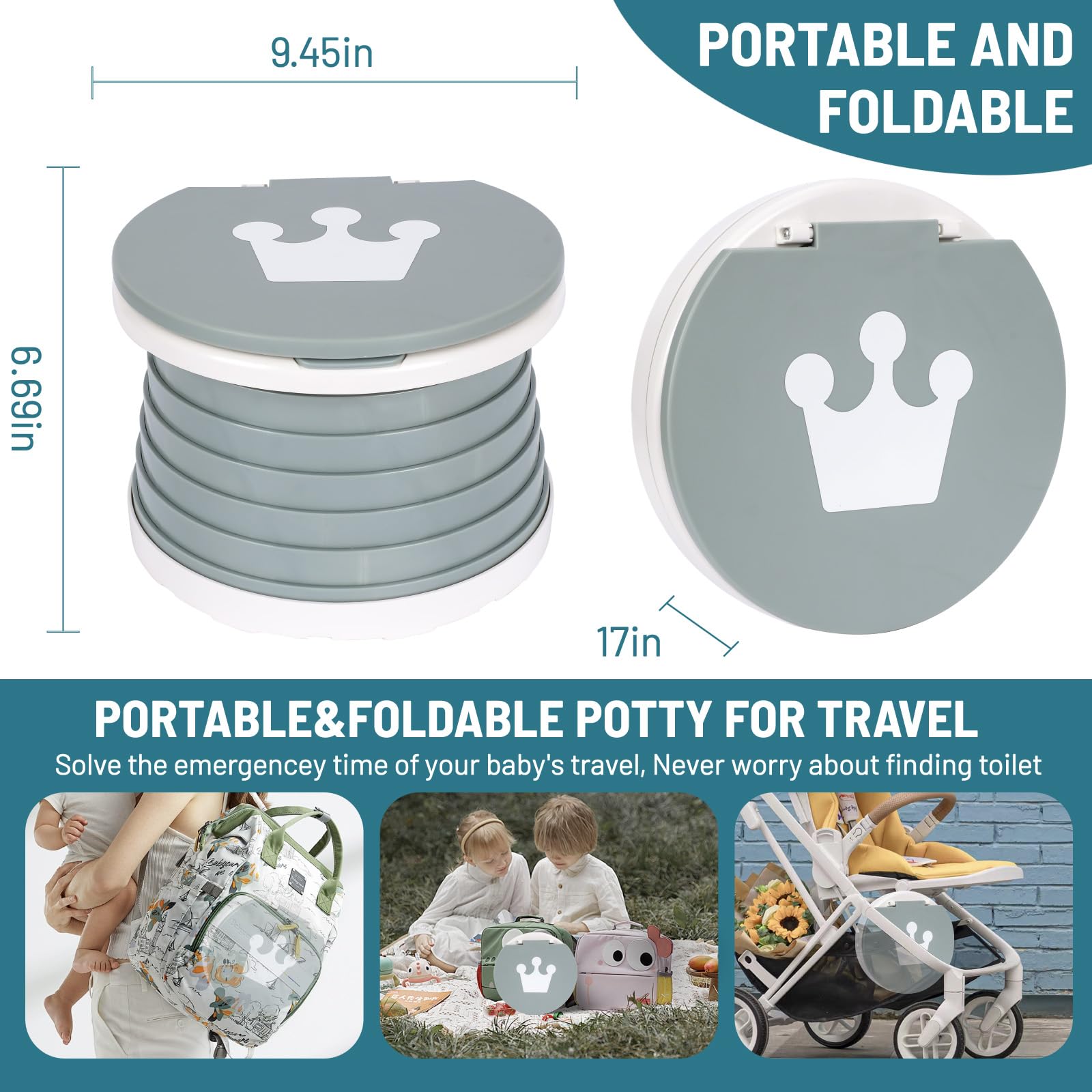 SunnySmile travel potty in car setup for on-the-go emergencies