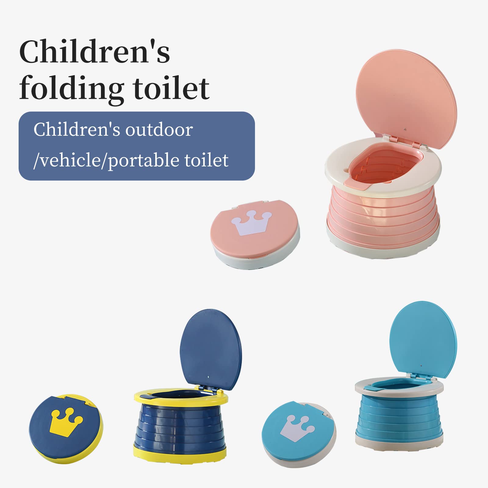 SunnySmile Travel Potty package contents pink, complete travel kit