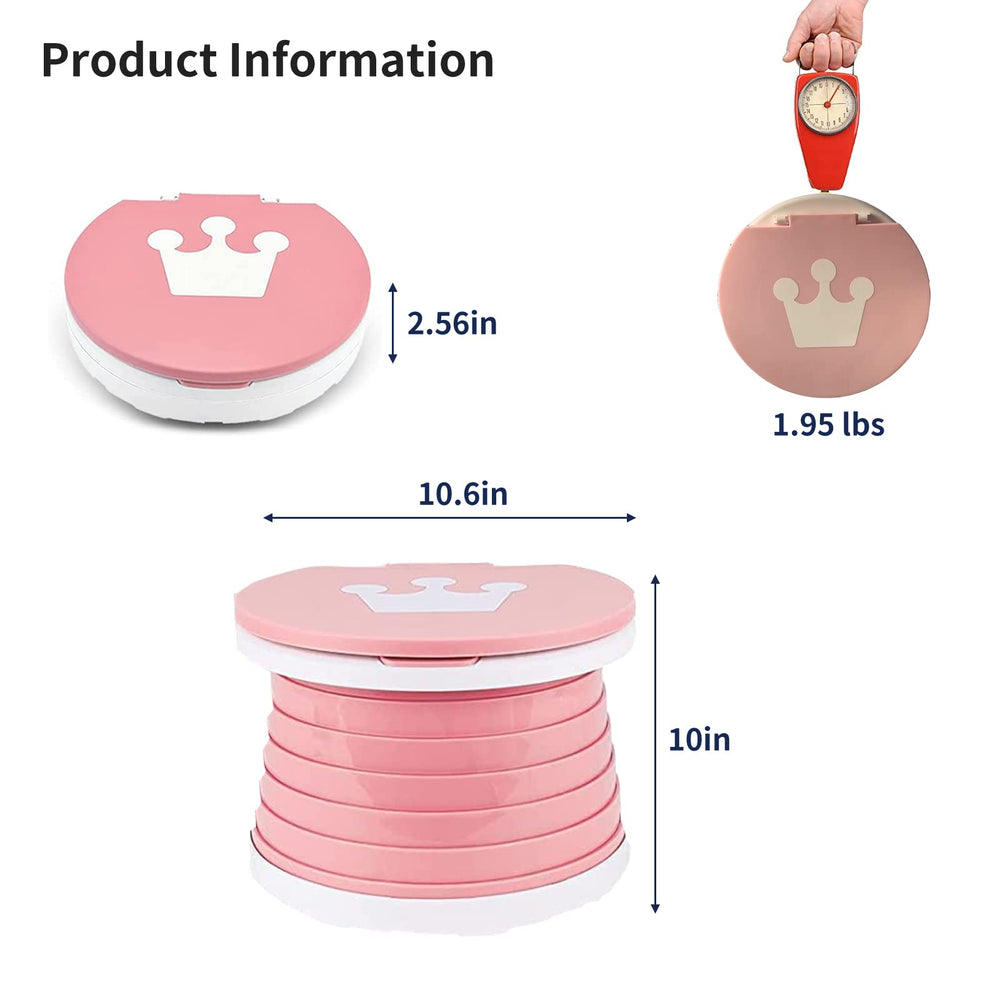 SunnySmile Travel Potty seat detail in pink, ergonomic for toddlers