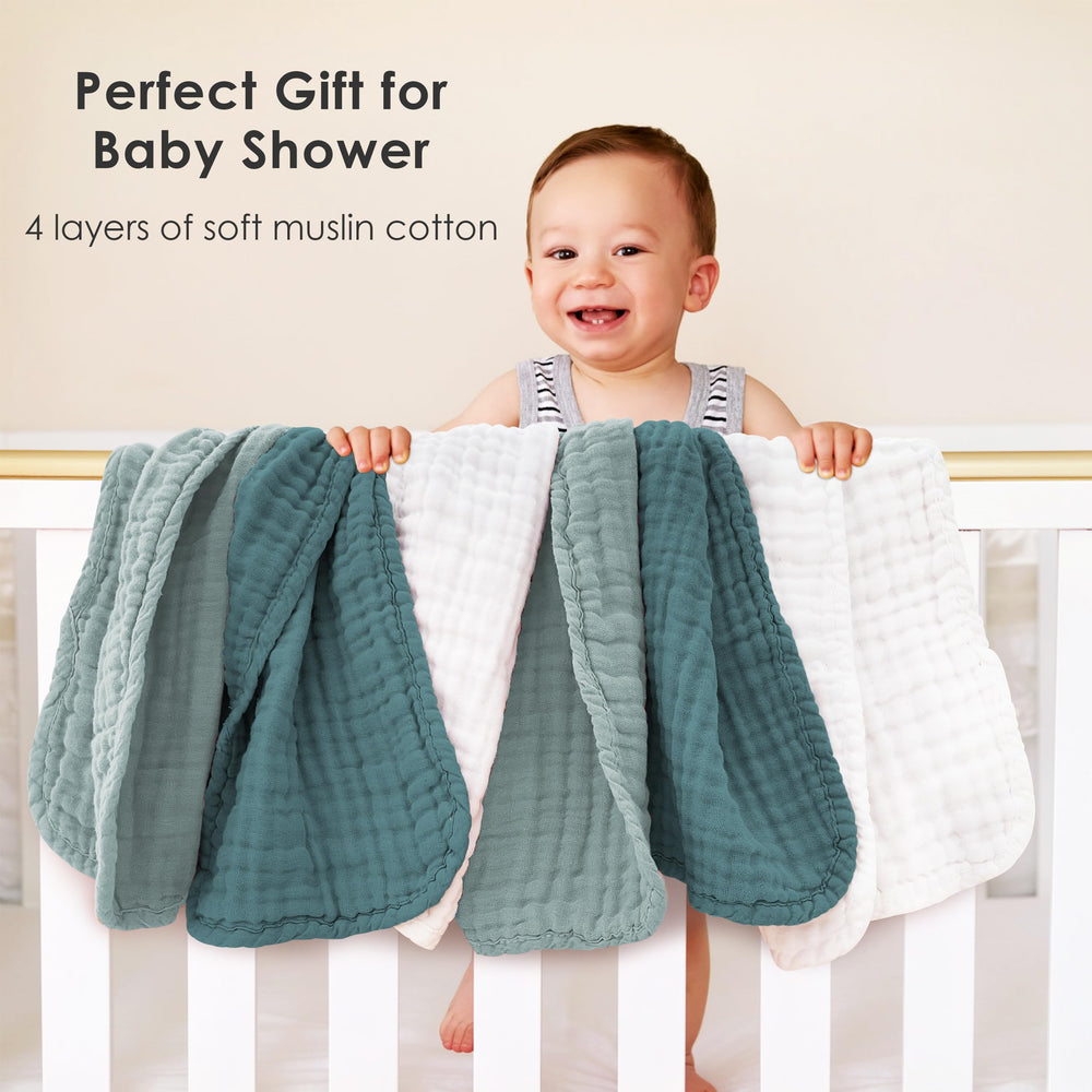 Sunny zzzZZ muslin burp cloths folded neatly for soft everyday baby care.
