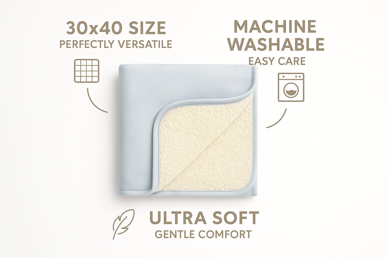 Sunshine & Snuggles ultra plush cloud blue blanket bedside nursery setup showcases versatile use.