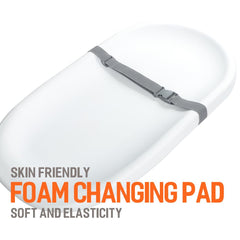 SUNTUE changing pad with restraints supports infant safety during diapering routines.