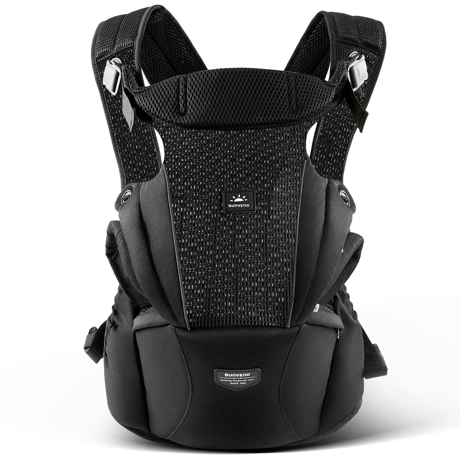 SUNVENO baby carrier front-carry setup for easy bonding and hands-free daily tasks.