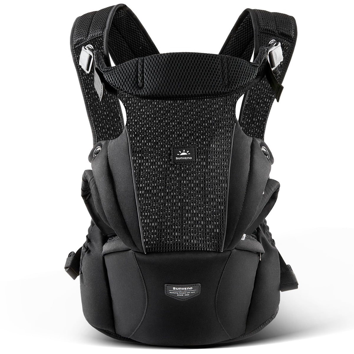 SUNVENO baby carrier front-carry setup for easy bonding and hands-free daily tasks.