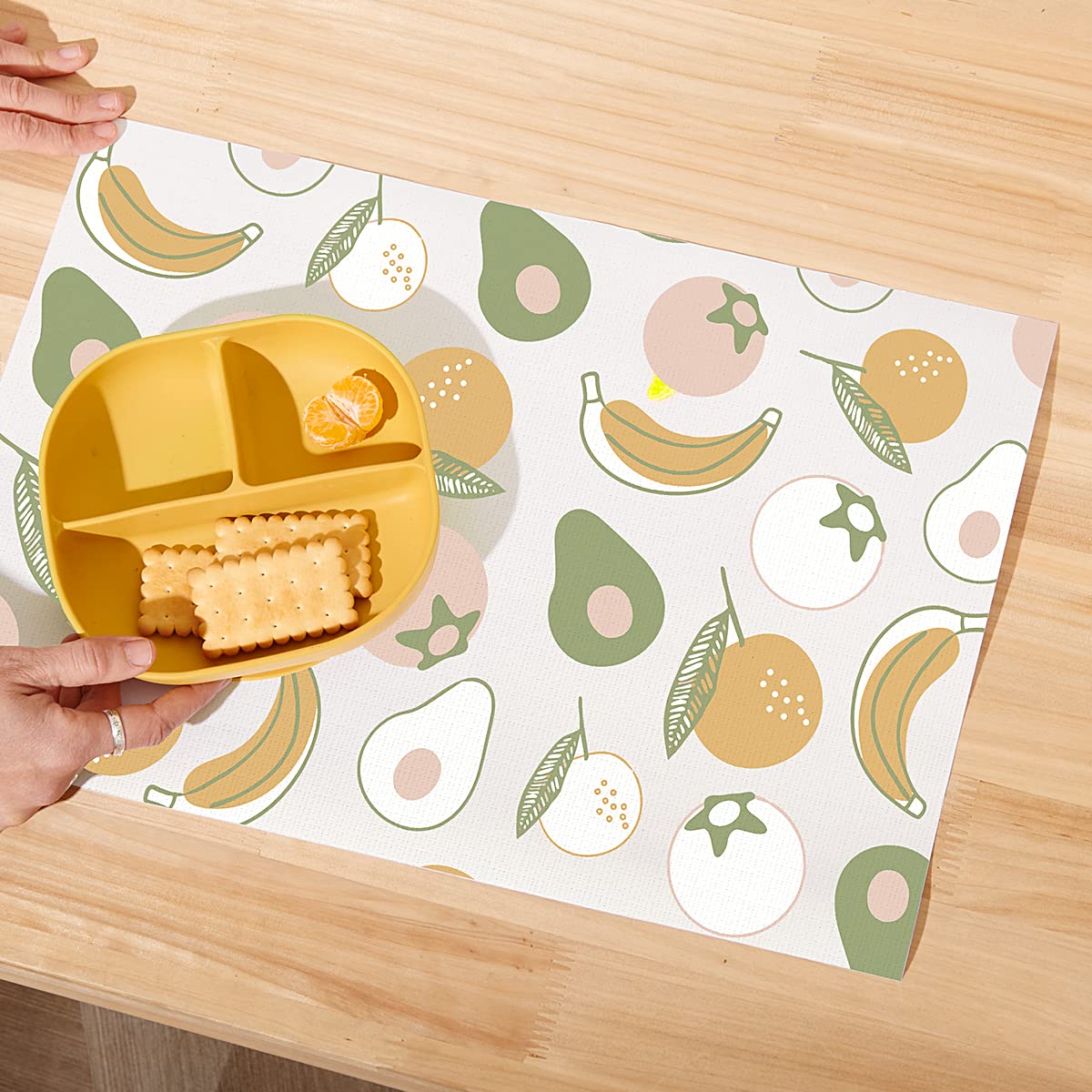 Sunveno placemats in use at a kid-friendly mealtime