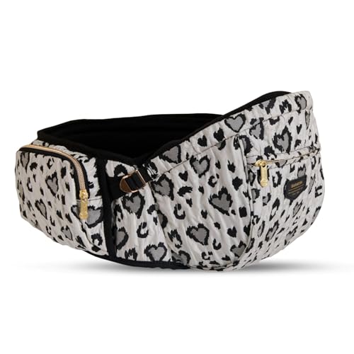 Sunveno Leopard hip-seat carrier back view highlighting ergonomic support
