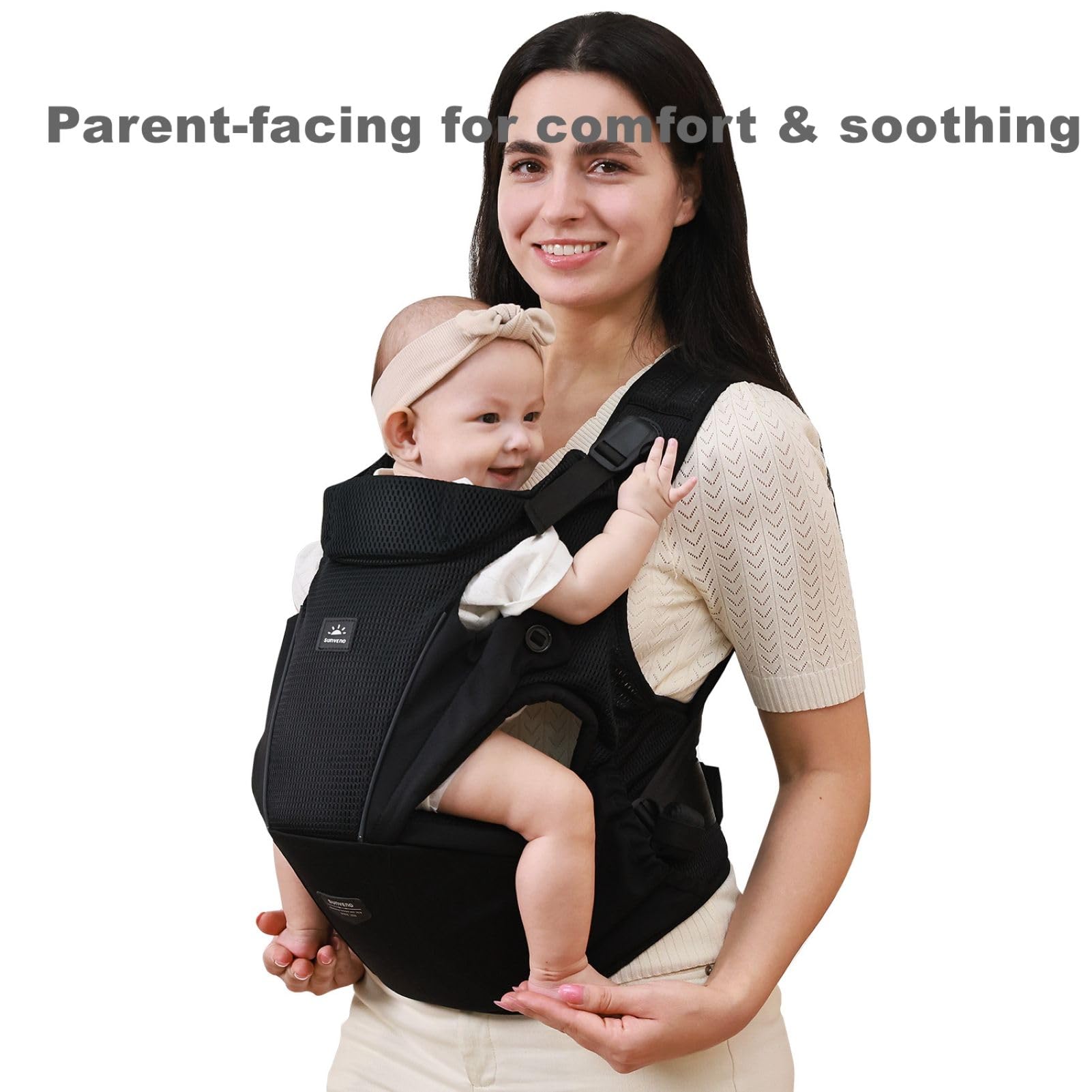 SUNVENO quick-in-out design helps you place or remove baby with ease.