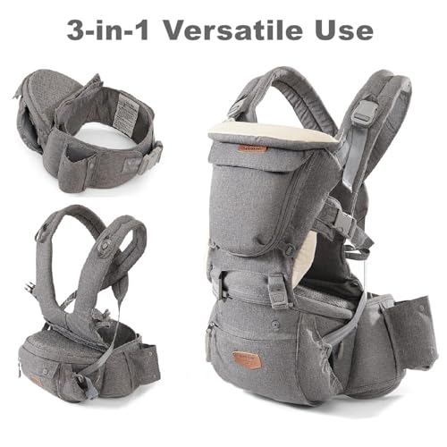 SUNVENO shoulder strap mode shows comfortable toddler carrying with balanced weight