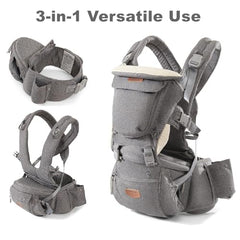 SUNVENO shoulder strap mode shows comfortable toddler carrying with balanced weight