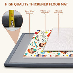 SUNYRISY baby play mat with crawling infant demonstrates cushioned support during movement