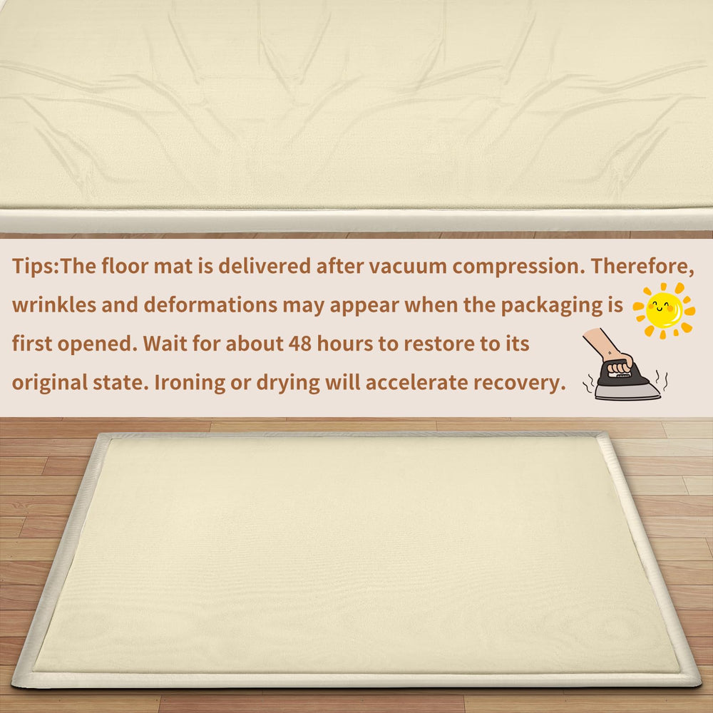 SUNYRISY beige color—neutral tone blends with nursery decor.