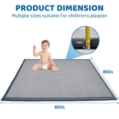 SUNYRISY memory-foam-core provides cushioned support during sit-and-play sessions.