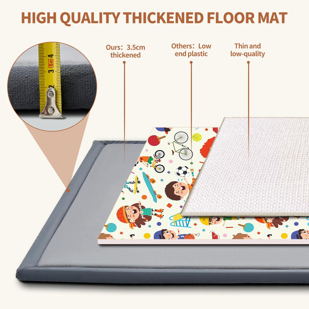 SUNYRISY non-slip bottom keeps mat in place on smooth floors.