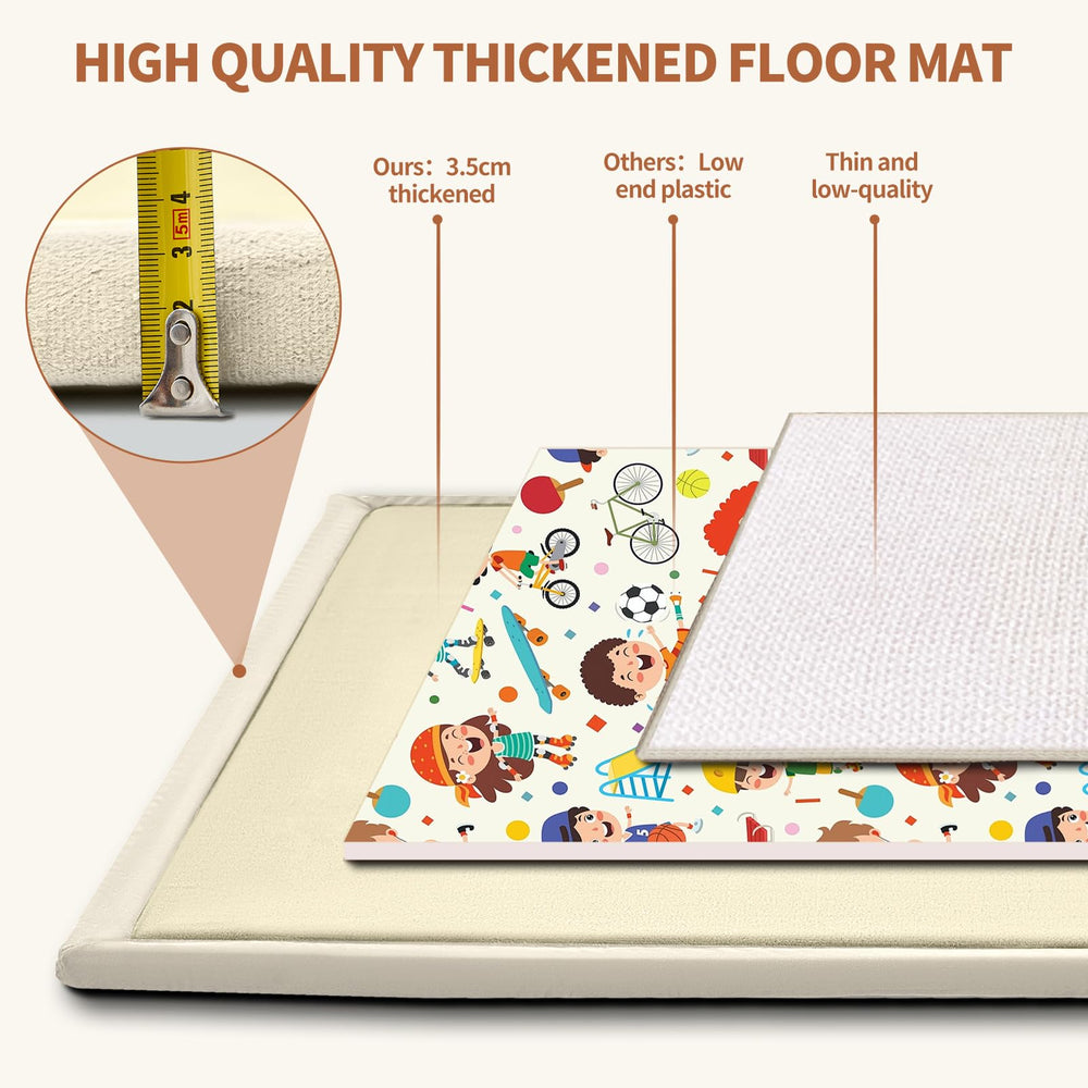 SUNYRISY padding cushions falls—enhances safety during crawling and first steps.