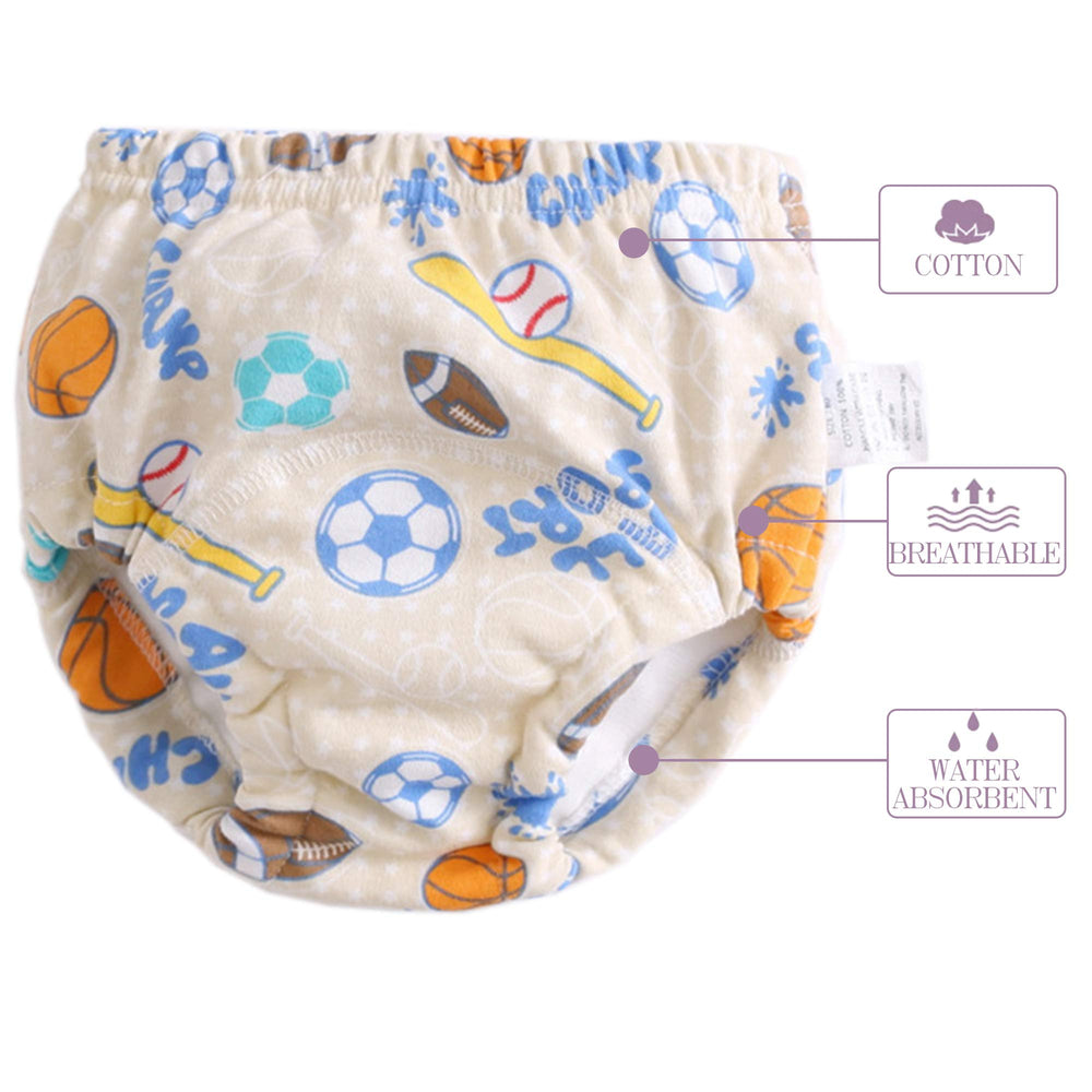 SUOBUDE 2T blue cartoon-pattern underwear; reusable diaper transition aid