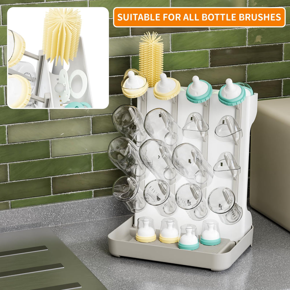 SuoXing bottle rack with pacifier storage area for organized baby items