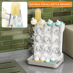 SuoXing bottle rack with pacifier storage area for organized baby items