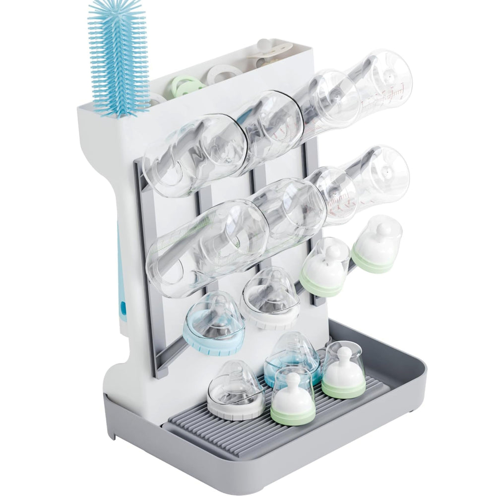 SuoXing vertical bottle drying rack front view showing space-saving design for busy kitchens