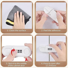 Supeacce baby-proof lock installed on drawer shows easy access control for toddlers.