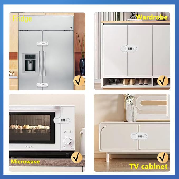 Supeacce dial-password function in use highlights adjustable protection for various cabinet doors.