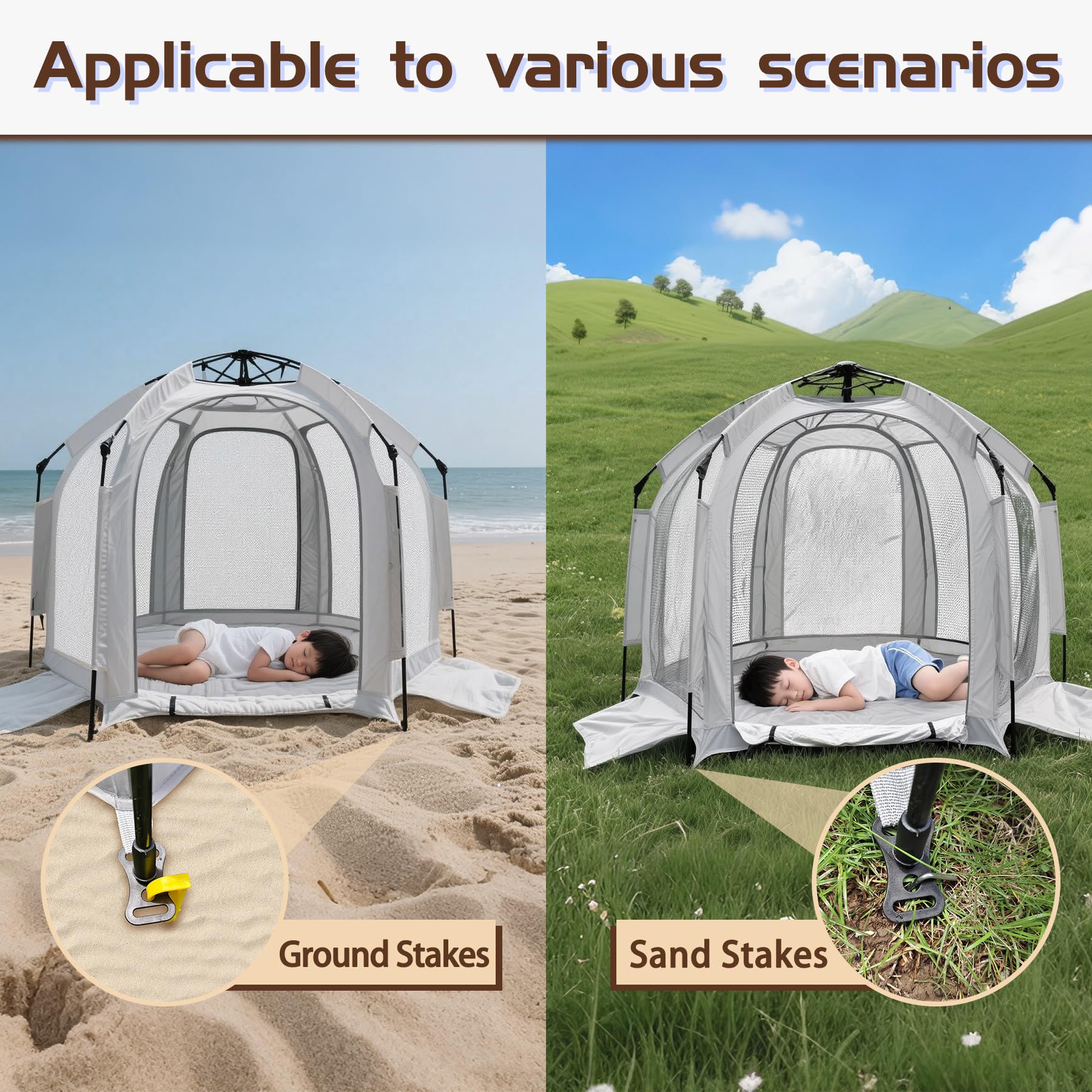 SUPENEGY dimensions shown open for spacious baby play area.