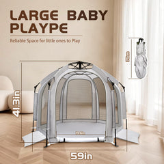 SUPENEGY playpen outdoors shown as portable shade and play space.