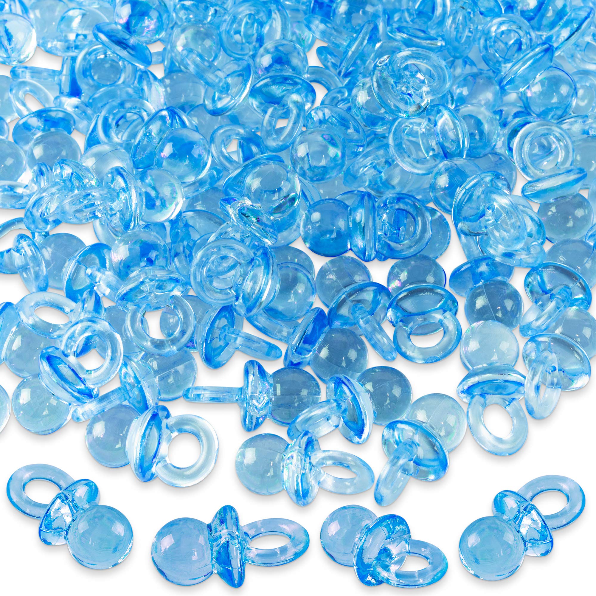 Super Z Outlet mini acrylic baby pacifier blue table scatter decor for baby showers