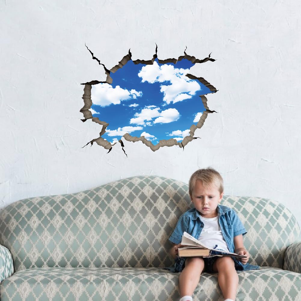 SUPERDANT sky wall decor for playrooms creates imaginative, dreamy scenes.