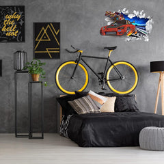 SUPERDANT wall decal applied on smooth surfaces demonstrates easy installation.