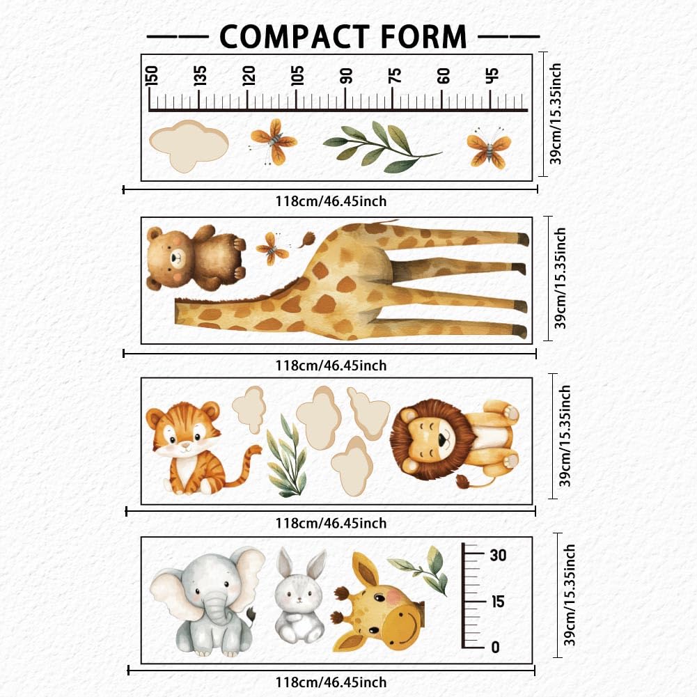 SUPERDANT animal decor sticker with rabbits, bears, and lions for playful decor.