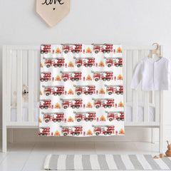 SUPERICH Fire Truck Blanket with pet snuggle demonstrates versatile use for pets