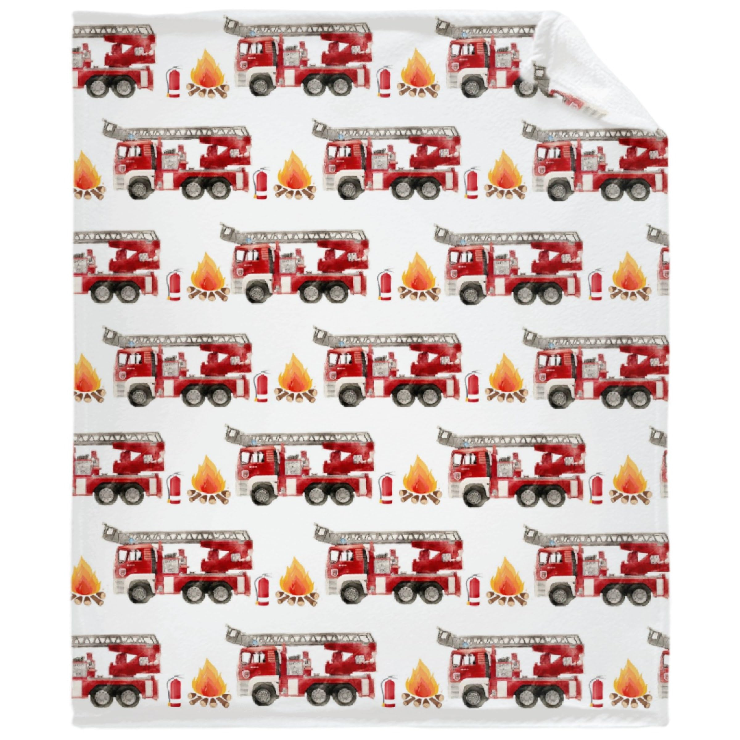 SUPERICH Fire Truck Blanket on stroller highlights portability for outings