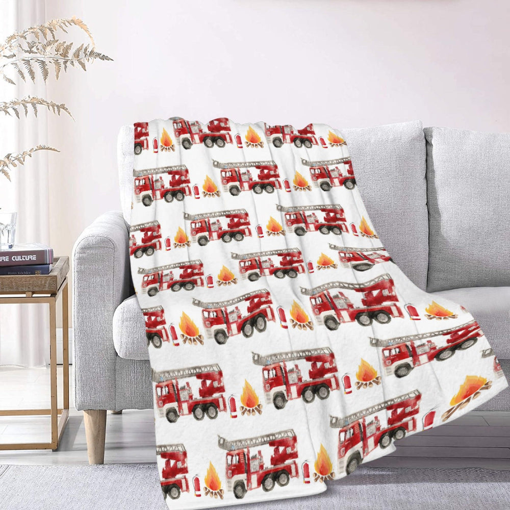 SUPERICH Fire Truck Blanket unwrapping a thoughtful gift for a new baby
