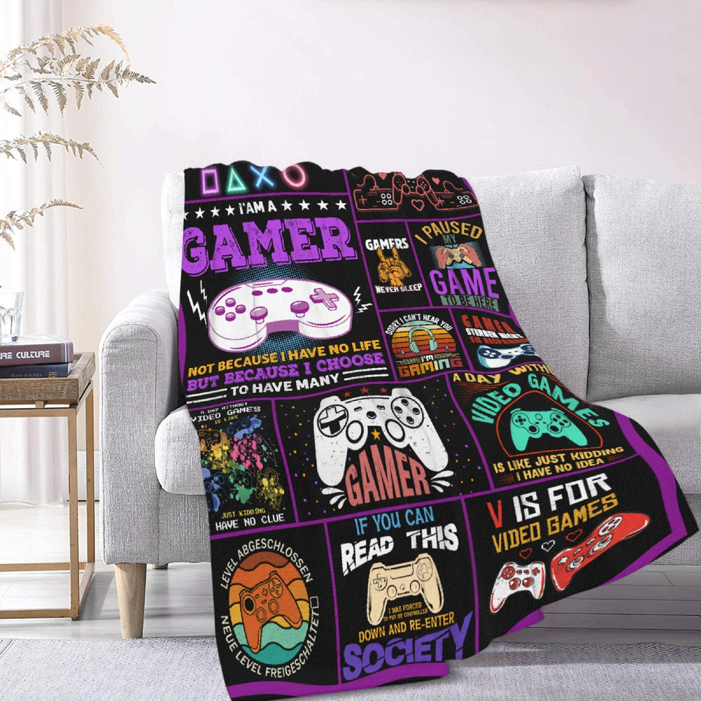 SUPERICH Gamer Gifts blanket wraps the whole family for cozy movie night