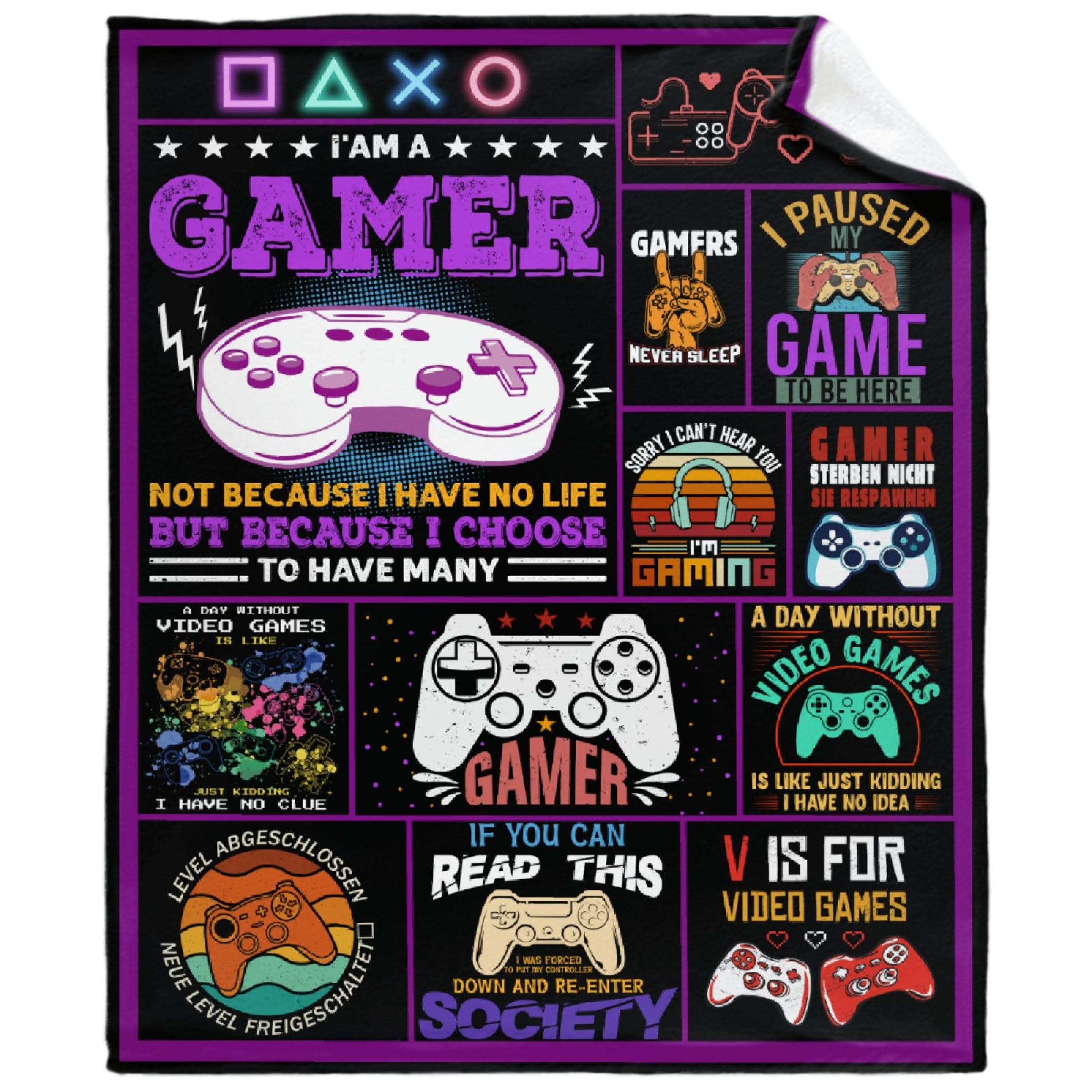 SUPERICH Gamer Gifts swaddle texture close-up showing plush microfiber warmth