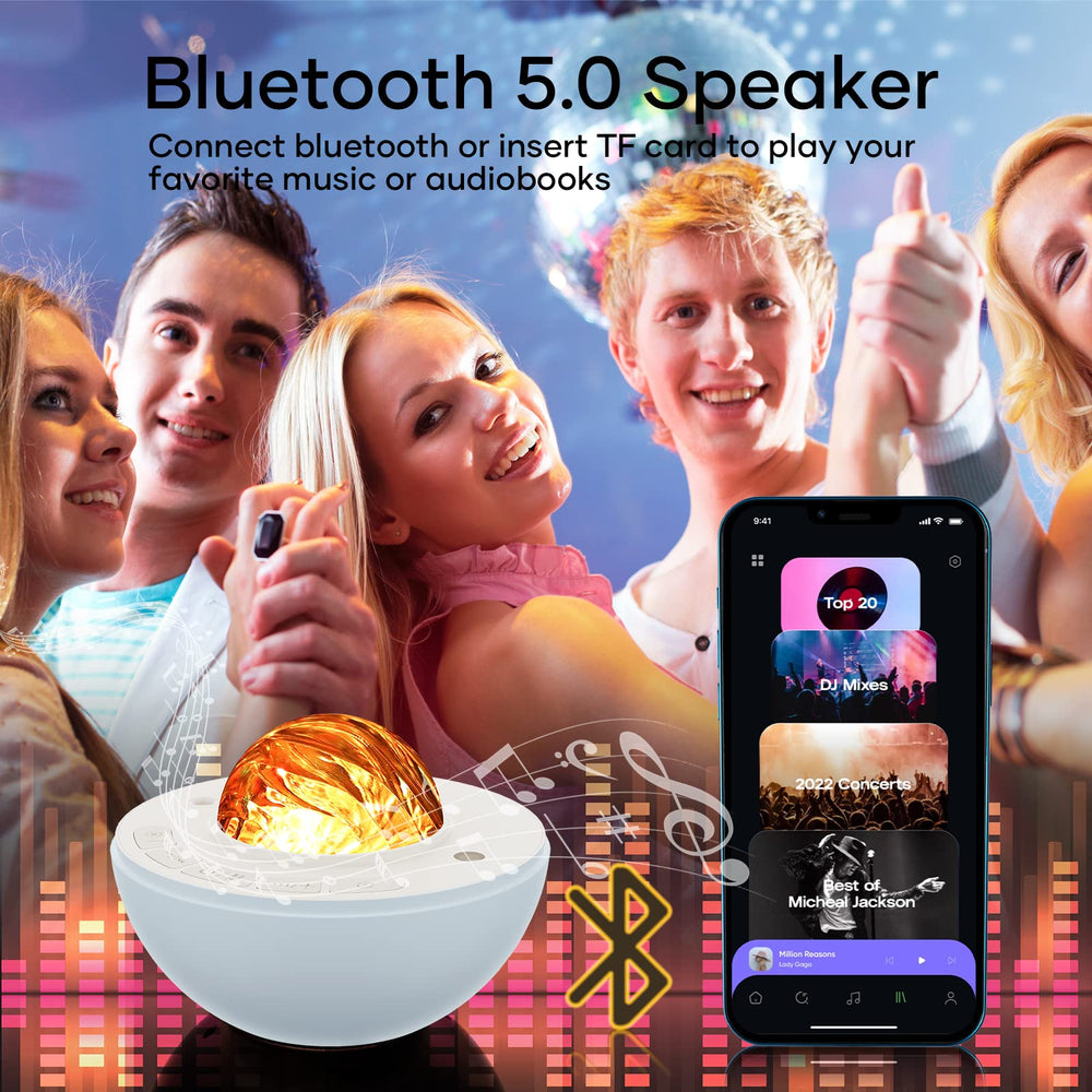 SUPFOO Galaxy Projector in night-light mode provides steady soft illumination.