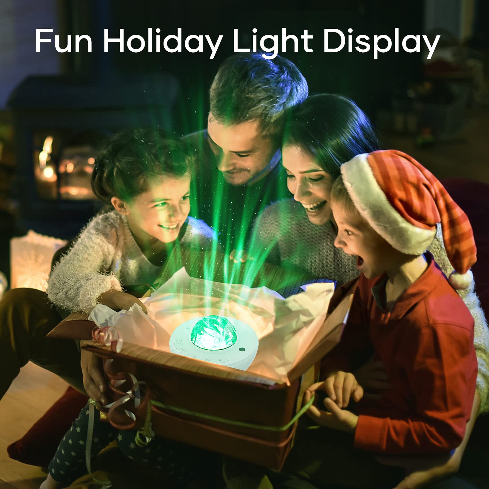 SUPFOO Galaxy Projector includes built-in white noise for focused sleep.