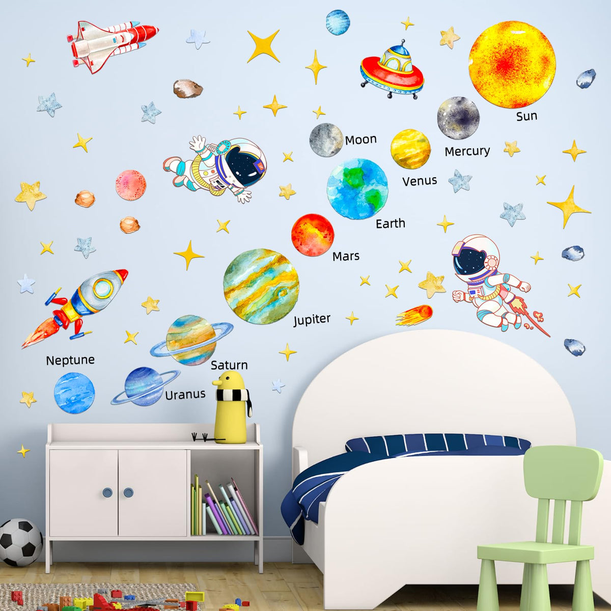 Suplanet Solar System Wall Decal shows planets for space learning on walls