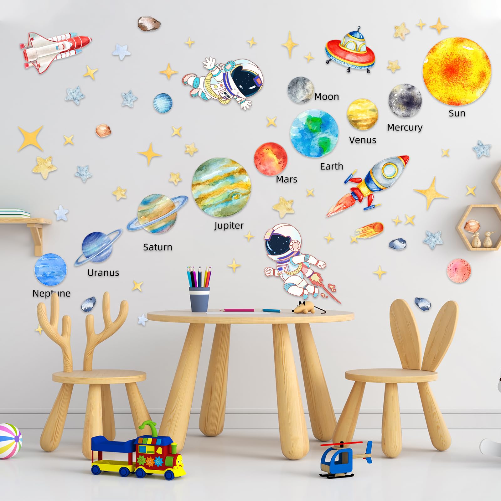 Suplanet sun and moon wall sticker brightens space corners for bedtime stories
