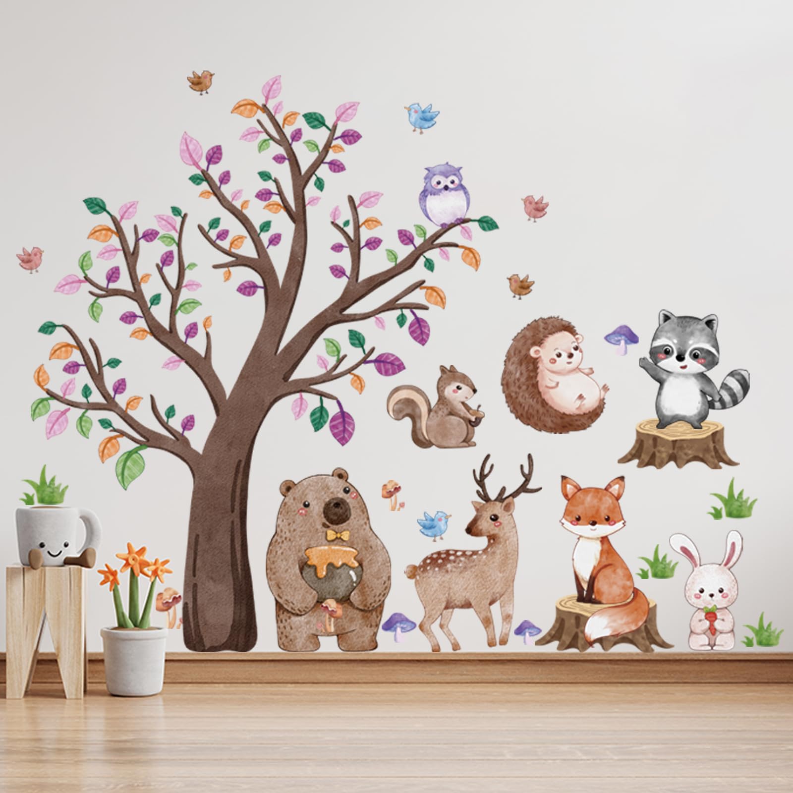 Suplanet Deer and rabbit decals; quick room refresh with no damage or residue.