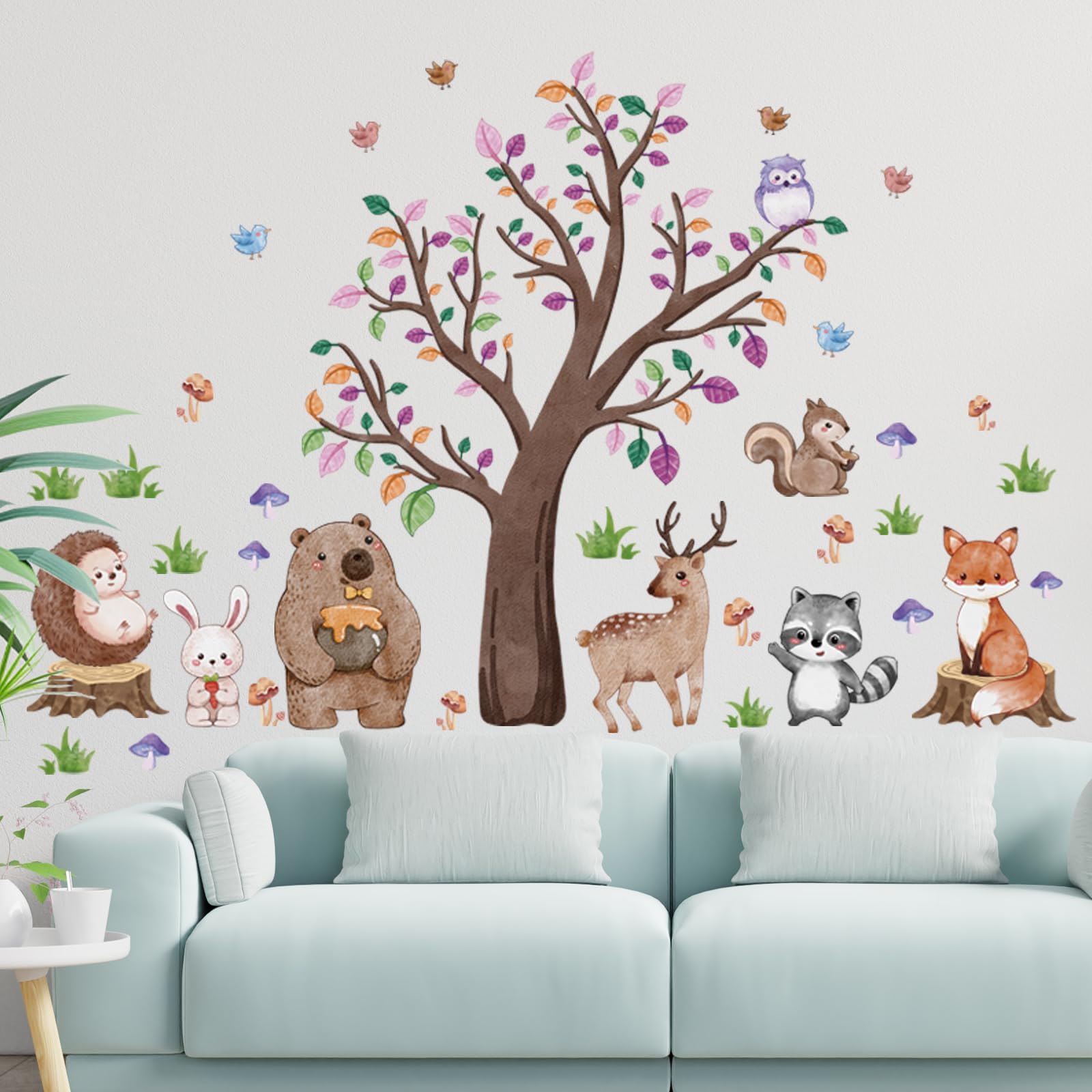 Suplanet Forest animals wall decals; perfect as a thoughtful gift for kids.
