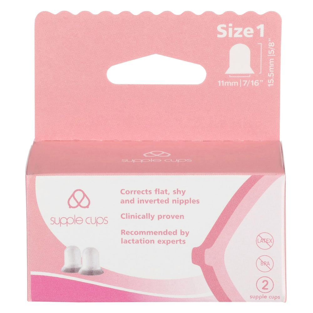Supple Cups nipple suction close-up shows gentle action to support baby latch