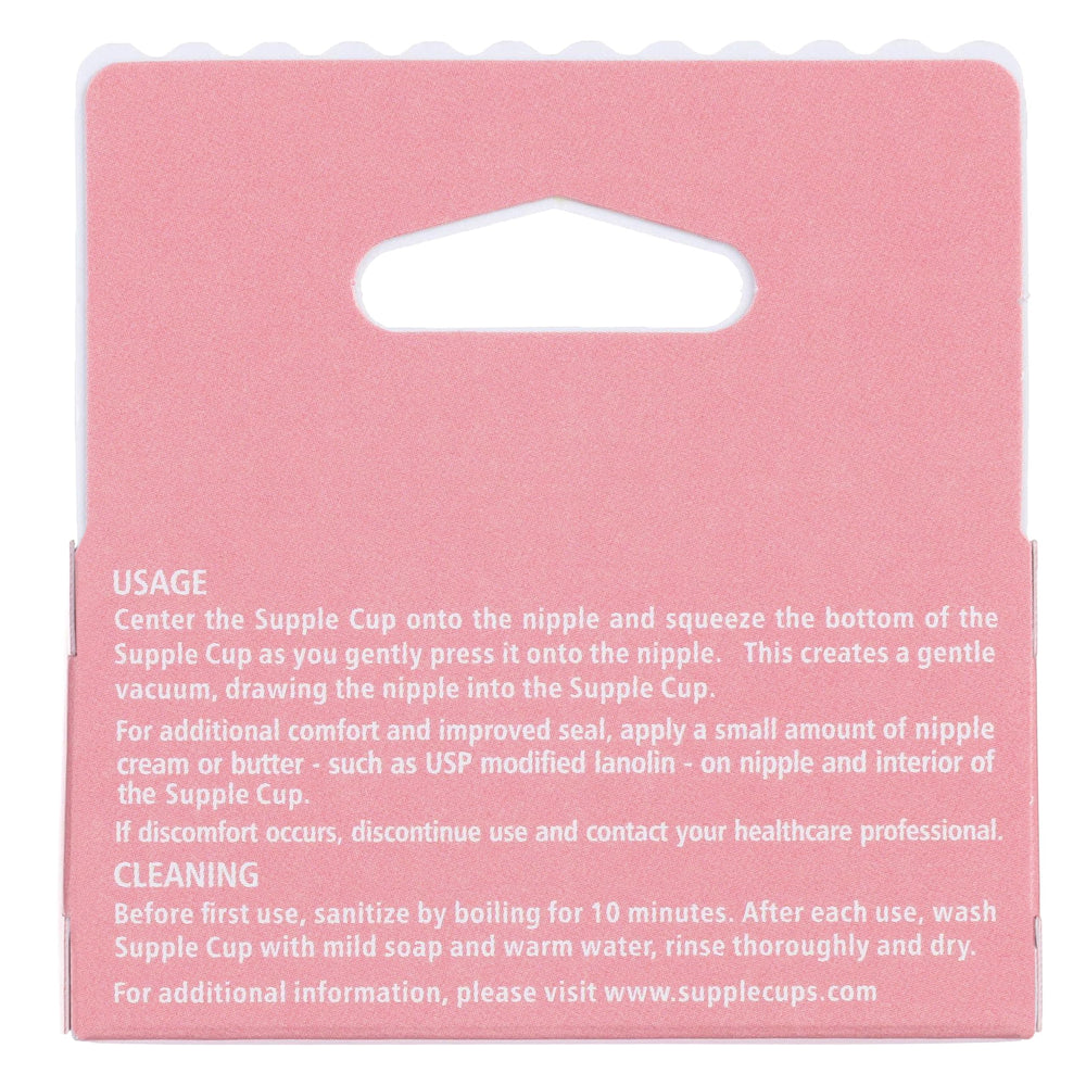 Supple Cups size 2 nipple fit demonstrates proper sizing for comfort.