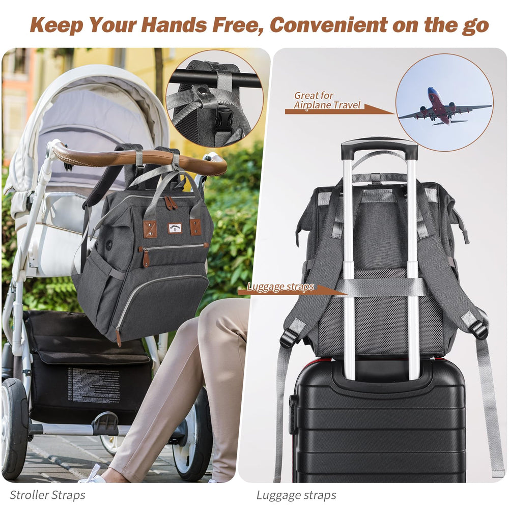 SUPROMOMI diaper bag backpack durable-materials promises long-lasting use for busy families.