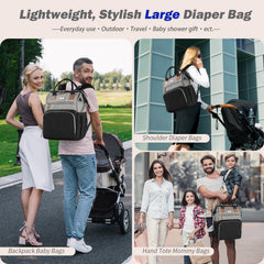 SUPROMOMI diaper bag backpack side pocket storage for quick access
