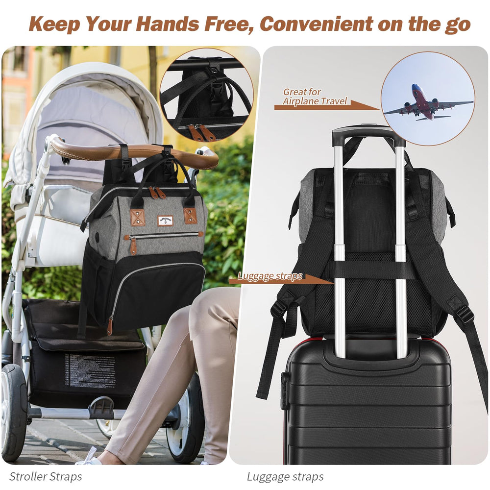 SUPROMOMI diaper bag organized compartments for easy baby essentials