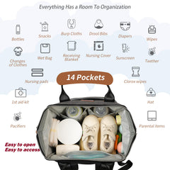 SUPROMOMI diaper bag stroller attachment for hands-free parenting