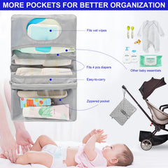 Supromomi diaper bag tote dry and wet separation keeps messes contained