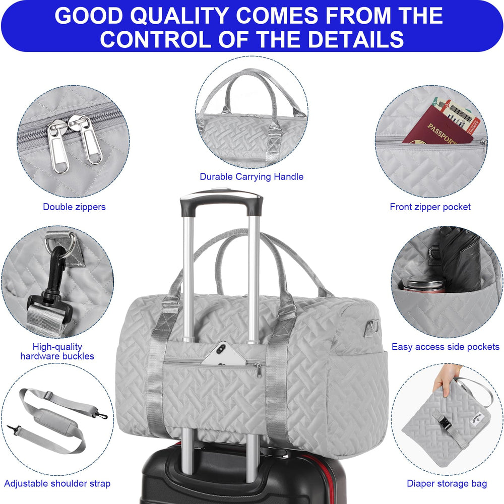 Supromomi diaper bag tote luggage sleeve secures to your suitcase for travel