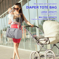 Supromomi diaper bag tote side pocket provides quick-access essentials on outings
